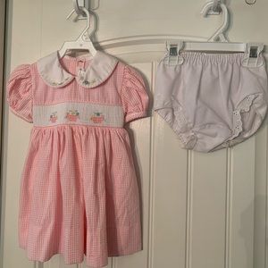 Smocked Spring Dress & Bloomers